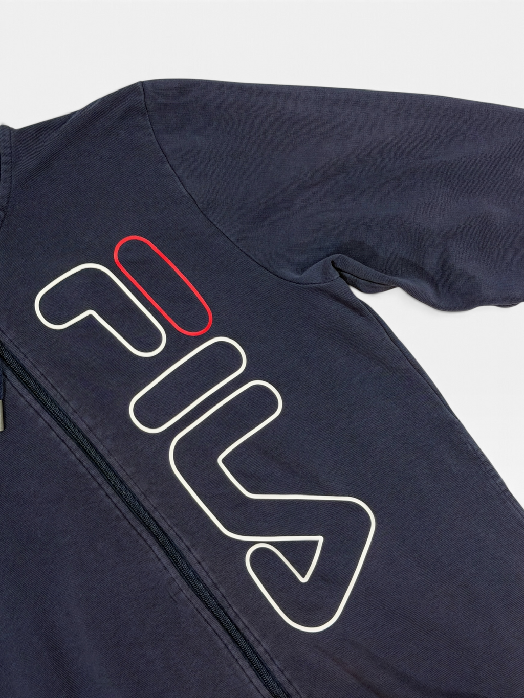 Chaqueta Fila Vintage Big Script Logo Zip-Up Hoodie